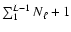 $ \sum_1^{L-1}{N_\ell} + 1 $