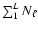 $ \sum_1^L{N_\ell} $