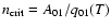$n_{\rm crit}=A_{01}/q_{01}(T)$