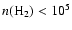 $n({\rm H}_2) < 10^5$