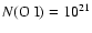 $N({\rm O~I})=10^{21}$