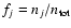 $f_j = n_j/n_{\rm tot}$