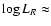 $\log L_R \approx$