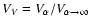 $V_V=V_\alpha /V_{\alpha \rightarrow \infty }$