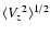 $\langle {V_z}^2\rangle ^{1/2}$