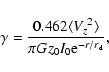\begin{displaymath}\gamma=\frac{0.462{\langle
V_z}^2\rangle }{\pi Gz_0I_0{\rm e}^{-r/r_{\rm d}}},
\end{displaymath}