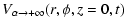 $\displaystyle V_{\alpha \rightarrow +\infty}(r,\phi,z=0,t)$