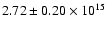 $2.72 \pm 0.20 \times 10^{15}$