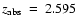 $z_{\rm abs}~=~2.595$
