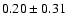 $0.20\pm0.31$