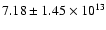 $7.18 \pm 1.45\times 10^{13}$