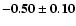 $\mathbf{-0.50\pm0.10}$