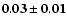 $\mathbf{0.03\pm0.01}$