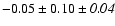 $-0.05\pm0.10\pm{\it0.04}$