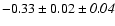 $-0.33\pm0.02\pm{\it0.04}$