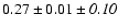 $0.27\pm0.01\pm{\it0.10}$
