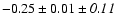 $-0.25\pm0.01\pm{\it0.11}$