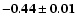 $\mathbf{-0.44\pm0.01}$