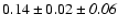 $0.14\pm0.02\pm{\it0.06}$