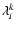 $\lambda_{i}^{k}$
