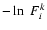 $-\ln~F_{i}^{k}$