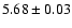 $5.68\pm 0.03$