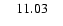 $ \quad11.03\quad $