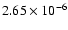 $ 2.65 \times 10^{-6}$