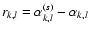 $r_{k,l} = \alpha^{(s)}_{k,l} -
\alpha_{k,l}$