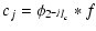 $\displaystyle c_j = \phi_{2^{-j} l_{c} } * f$