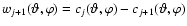 $w_{j+1}(\vartheta, \varphi) = c_{j}(\vartheta, \varphi) - c_{j+1}(\vartheta, \varphi)$