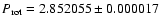 $P_{\rm rot}=2.852055\pm0.000017$