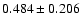 $0.484\pm0.206$