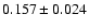 $0.157\pm0.024$