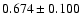 $0.674\pm0.100$