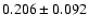 $0.206\pm0.092$