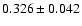 $0.326\pm0.042$