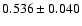 $0.536\pm0.040$