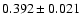 $0.392\pm0.021$