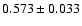 $0.573\pm0.033$