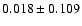 $0.018\pm0.109$