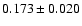 $0.173\pm0.020$