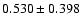 $0.530\pm0.398$