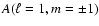 $A(\ell=1,m=\pm1)$