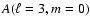 $A(\ell=3,m=0)$