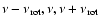 $\nu -\nu _{\rm rot}, \nu , \nu +\nu _{\rm rot}$