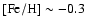 $\rm [Fe/H] \sim-0.3$