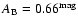 $A_{\rm
B}=0.66^{\rm mag}$