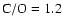 $\rm C/O =1.2$