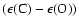 $(\epsilon({\rm C})-\epsilon({\rm O}))$